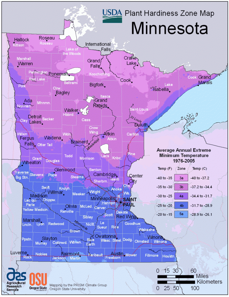 Map: Minnesota Climate Zones (2012)